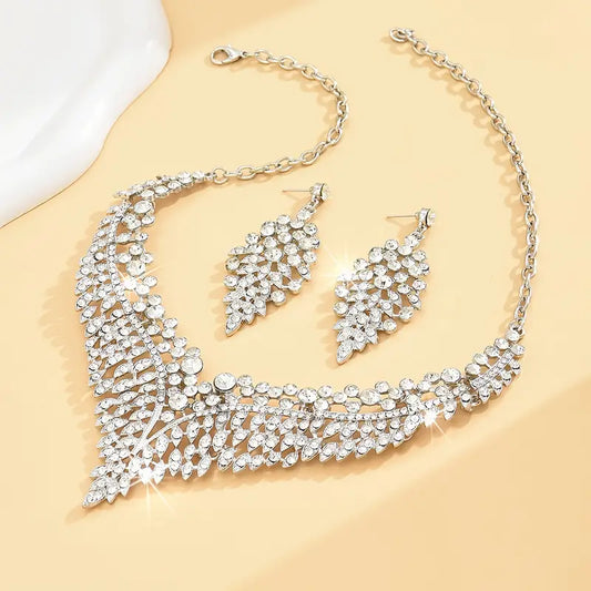 Hot Selling Exaggerated Necklace Earrings Jewelry Set